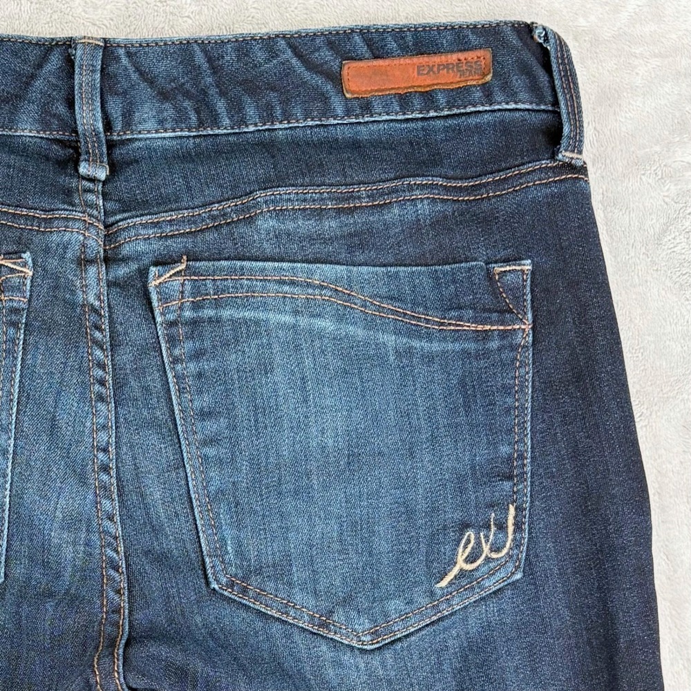 Express Jeans Skinny Women 10R (Fits 32x31) Dark Wash Stella Low Rise Whiskered